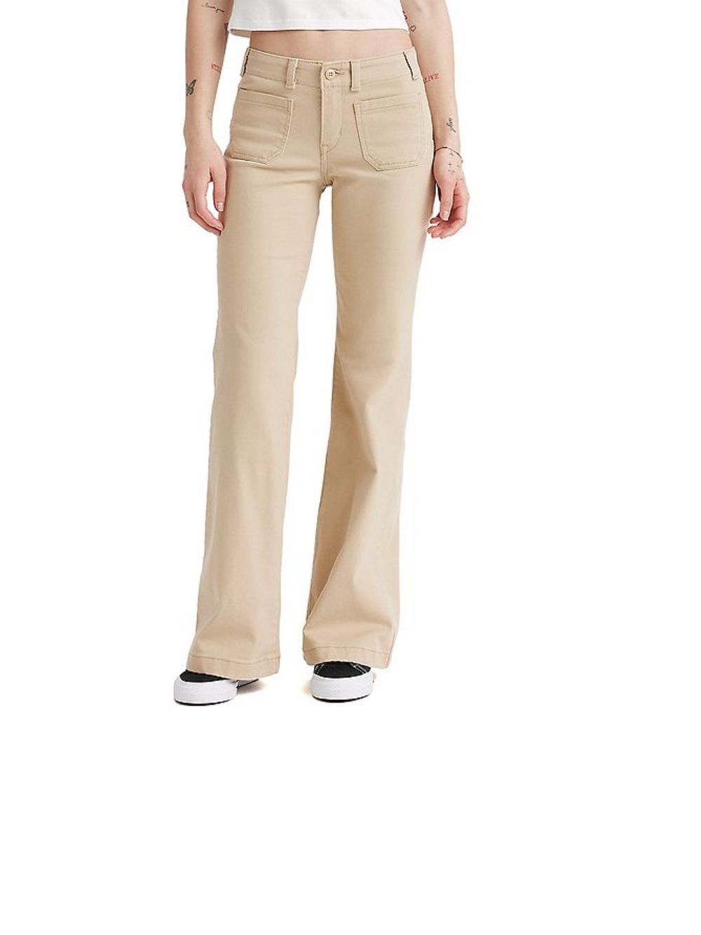 Levi’s Khaki Colored Superlow Flare Pants